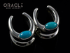 1/2" (12.5mm) White Brass Saddles with Natrural Turquoise