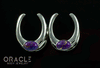 1/2" (12.5mm) White Brass Saddles with Copper Purple Turquoise