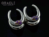 1/2" (12.5mm) White Brass Saddles with Copper Purple Turquoise