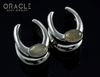 1/2" (12.5mm) White Brass Saddles with Labradorite