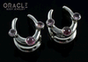 1/2" (12.5mm) White Brass Saddles with Tourmalines