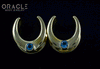 5/8" (16mm) Brass Saddles with Swiss Topaz