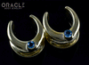 5/8" (16mm) Brass Saddles with Swiss Topaz