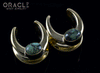 5/8" (16mm) Brass Saddles with Natural Turquoise