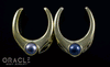 3/4" (19mm) Brass Saddles with Black Pearls