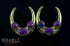 3/4" (19mm) Brass Saddles with Copper Purple Turquoise