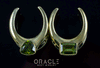 3/4" (19mm) Brass Saddles with Peridot