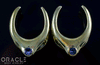 3/4" (19mm) Brass Saddles with London Blue Topaz