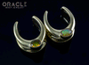 3/4" (19mm) Brass Saddles with Faceted Ethiopian Opals