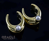3/4" (19mm) Brass Saddles with Pearls