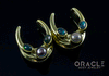 3/4" (19mm) Saddles with Black and Grey Pearls and Black Ethiopian Opals
