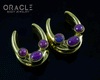 3/4" (19mm) Brass Saddles with Copper Purple Turquoise