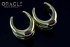 3/4" (19mm) Brass Saddles with Faceted Citrine