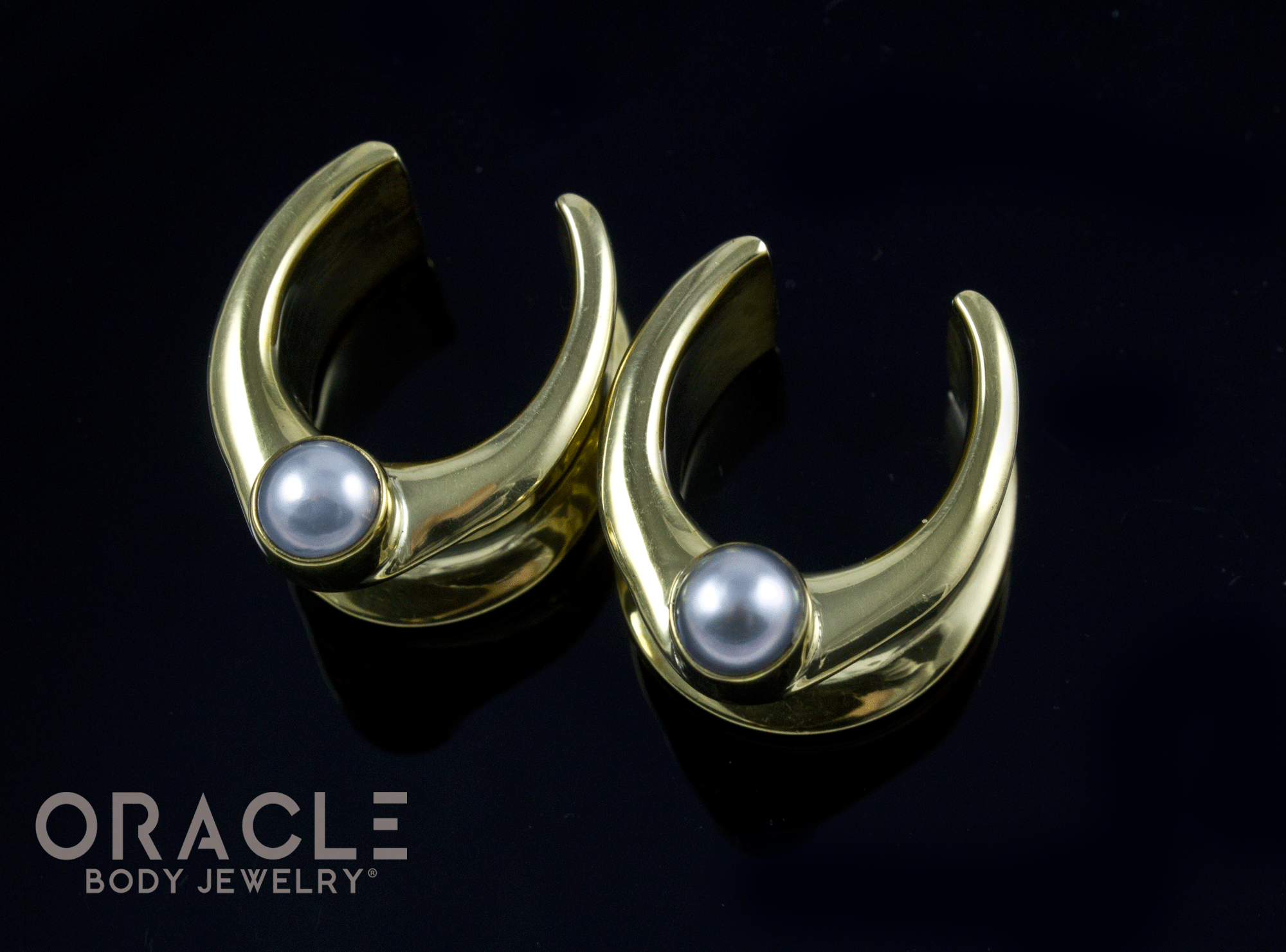 3/4" (19mm) Brass Saddles with Pearls