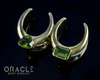 3/4" (19mm) Brass Saddles with Peridot