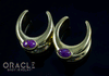 3/4" (19mm) Brass Saddles with Copper Purple Turquoise