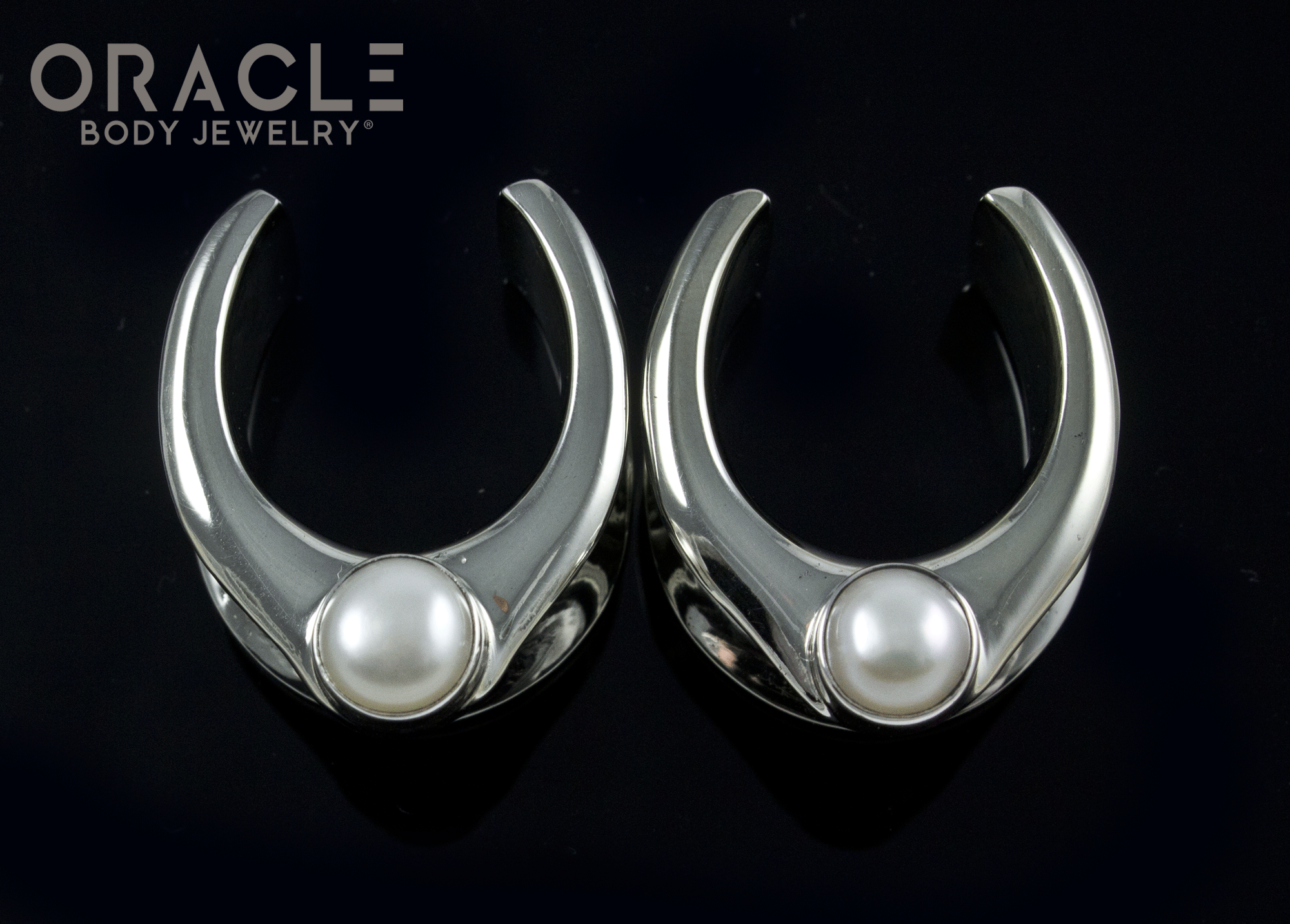 3/4" (19mm) White Brass Saddles with Pearls