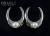 3/4" (19mm) White Brass Saddles with Pearls