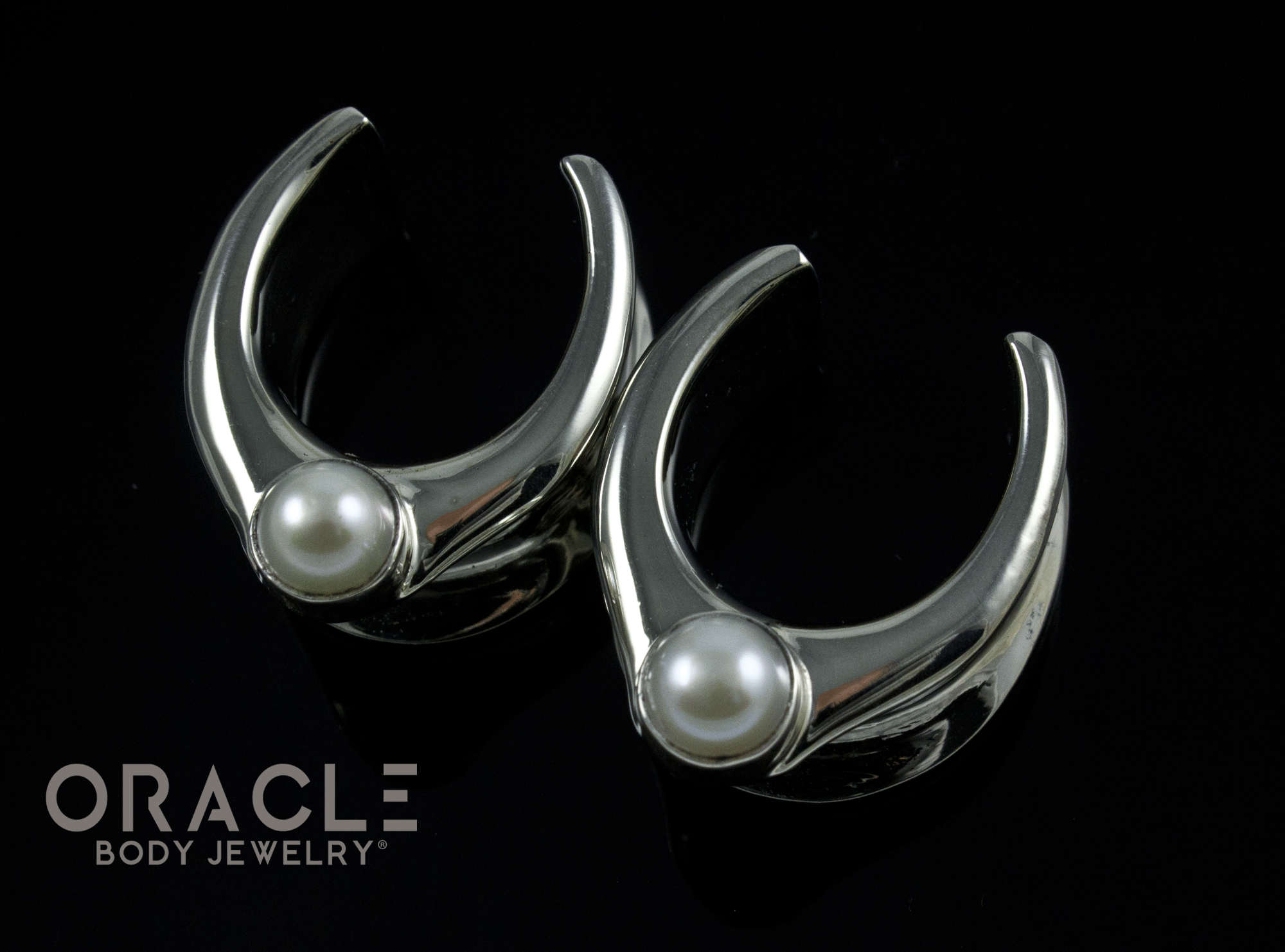 3/4" (19mm) White Brass Saddles with Pearls