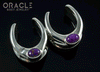 3/4" (19mm) White Brass Saddles with Copper Purple Turquoise