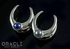 3/4" (19mm) White Brass Saddles with Grey and Black Pearls