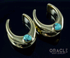 7/8" (22mm) Brass Saddles with Natural Turquoise