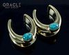 7/8" (22mm) Brass Saddles with Natural Turquoise