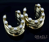 7/8" (22mm) Brass Saddles with Pearls