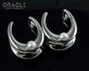 7/8" (22mm) White Brass Saddles with Pearls