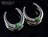 1" (25mm) White Brass Saddles with Natural Turquoise