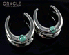 1" (25mm) White Brass Saddles with Natural Turquoise