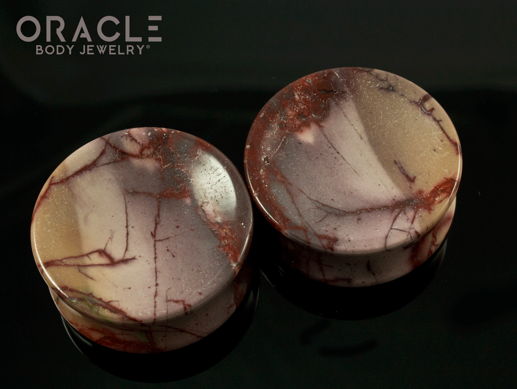 1-7/16" Mookaite Concave Plugs