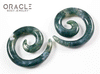 00g (9.5mm) Moss Agate Spirals