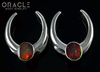 1-1/4" (32mm) White Brass Saddles with Ammolites