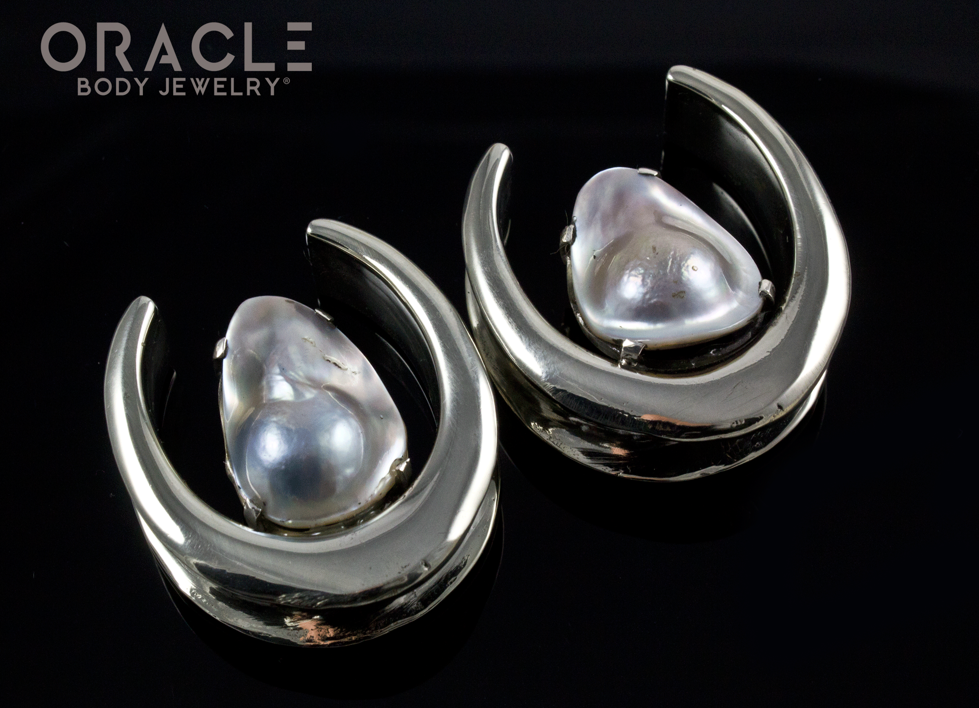 1-1/4" (32mm) White Brass Saddles with Pearls