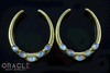1-3/4" (44mm) Brass Saddles with Moonstone