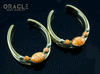 1-3/4" (44mm) Brass Saddles with Spiny Oyster and Pearls