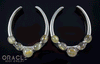 1-3/4" (44mm) White Brass Saddles with Rutilated Quartz