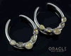 1-3/4" (44mm) White Brass Saddles with Rutilated Quartz