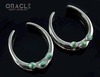 1-3/4" (44mm) White Brass Saddles with Natural Turquoise