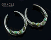 1-3/4" (44mm) White Brass Saddles with Natural Turquoise