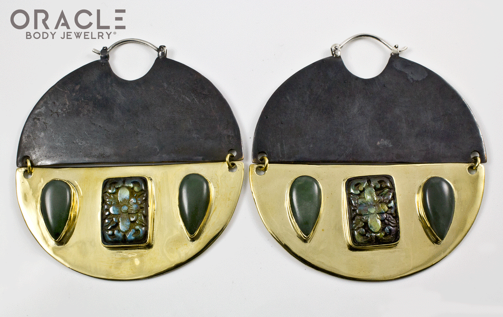 C.R.E.A.M with Carved Labradorite and Nephrite Jade