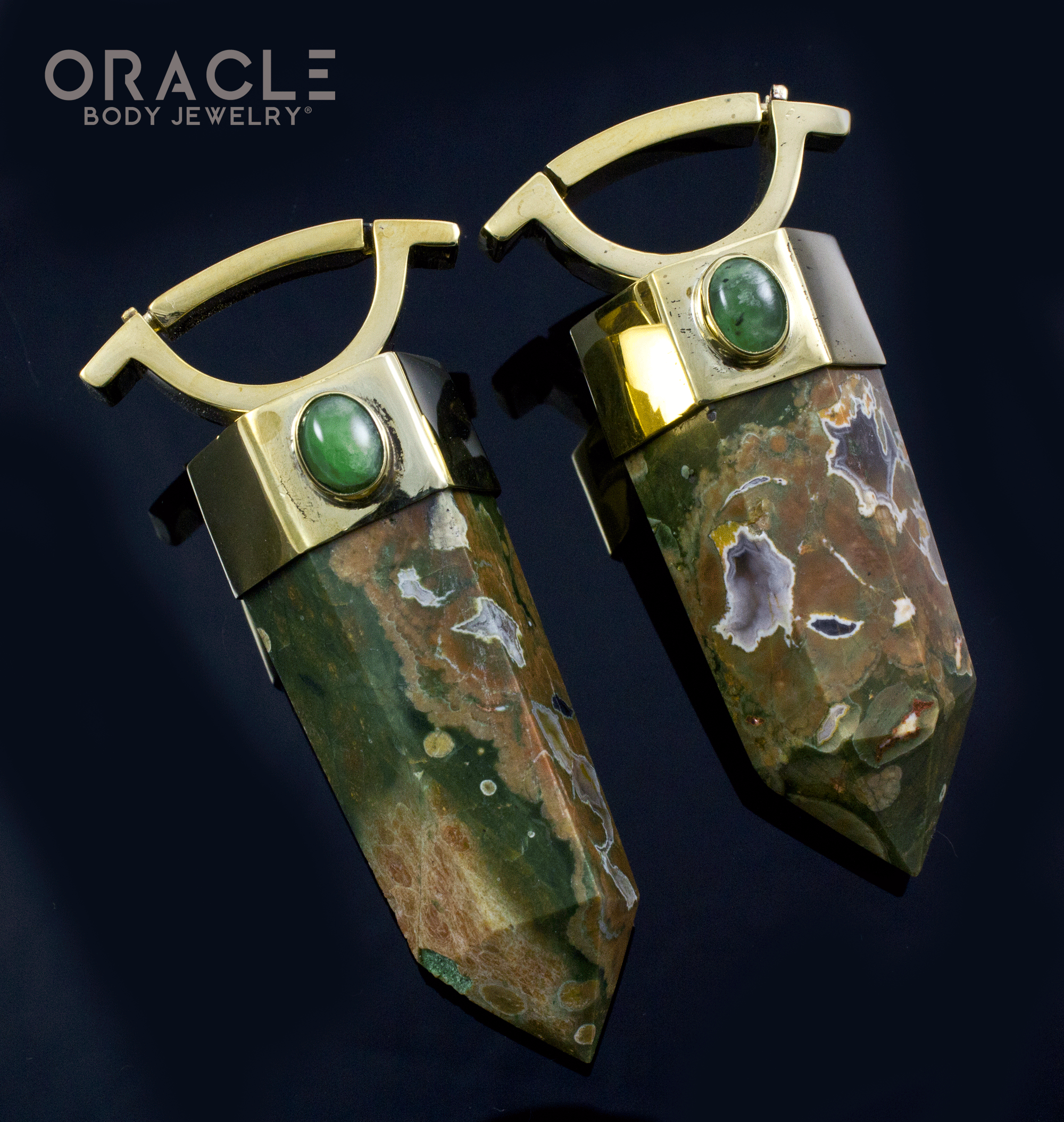 Zuul Weights with Ocean Jasper and Nephrite Jade Accents