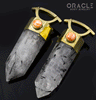 Zuul Weights with Tourmalated Quartz and Spiny Oyster Shell