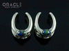 1/2" ( 12.5mm) White Brass Saddles with Azurite in Malachite