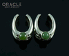 1/2" (12.5mm) White Brass Saddles with Nephrite Jade