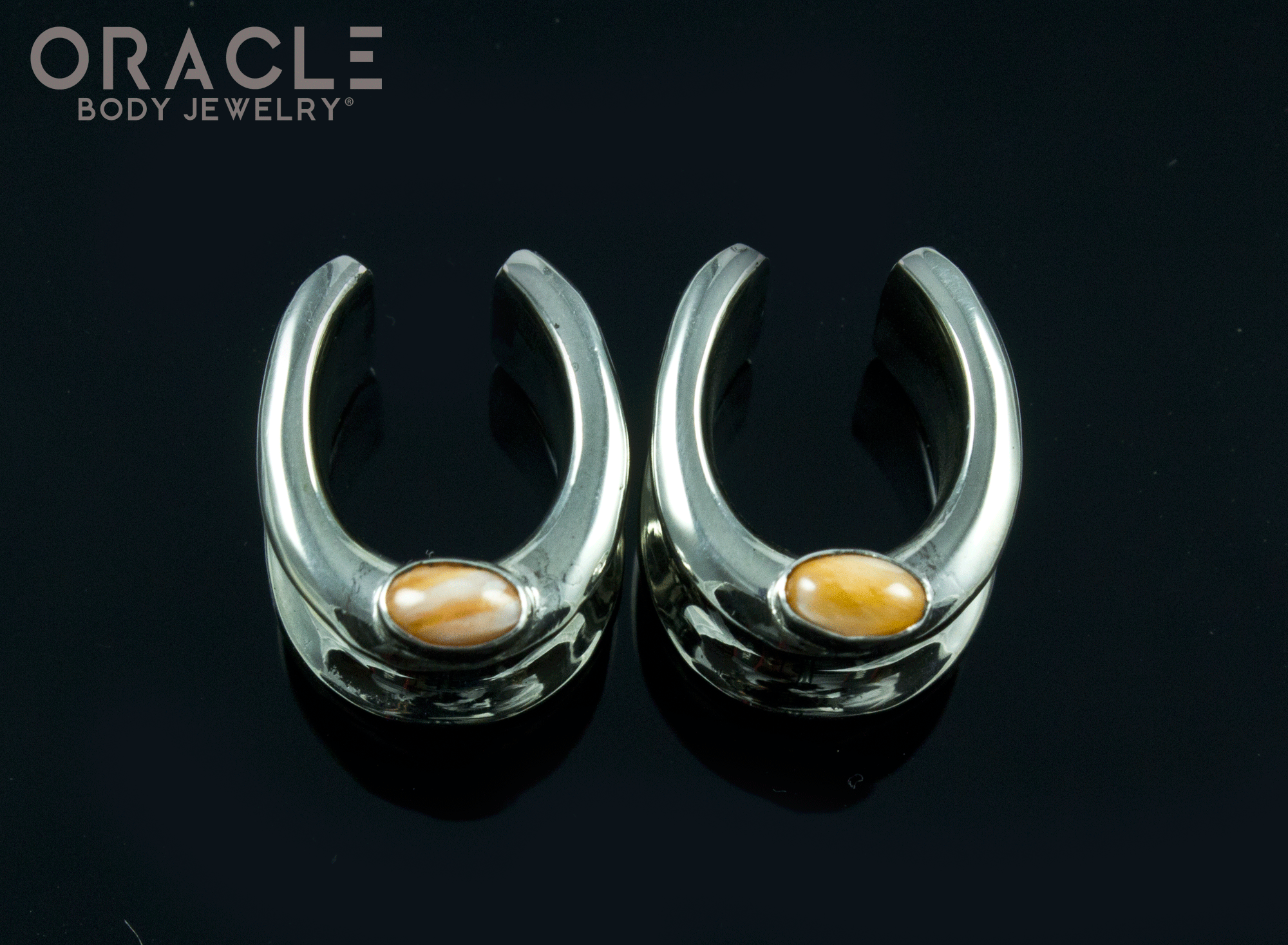 1/2" (12.5mm) White Brass Saddles with Spiny Oyster