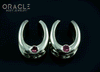 1/2" (12.5mm) White Brass Saddles with Pink Tourmalines