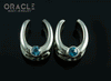 1/2" (12.5mm) White Brass Saddles with London Blue Topaz