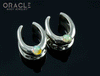 1/2" (12.5mm) White Brass Saddles with Ethiopian Opals